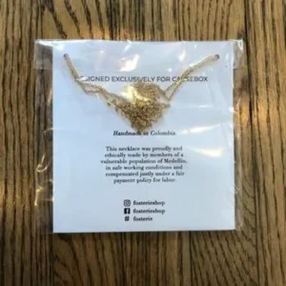 NEW Fosterie Gold Chain Layered Gem Necklace - Picture 2 of 2